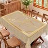 1 Piece Of Modern Marble-Themed Round And Rectangular Tablecloths, Available In Various Sizes, Elegant Gold Marble Pattern Printing Design, Spring And