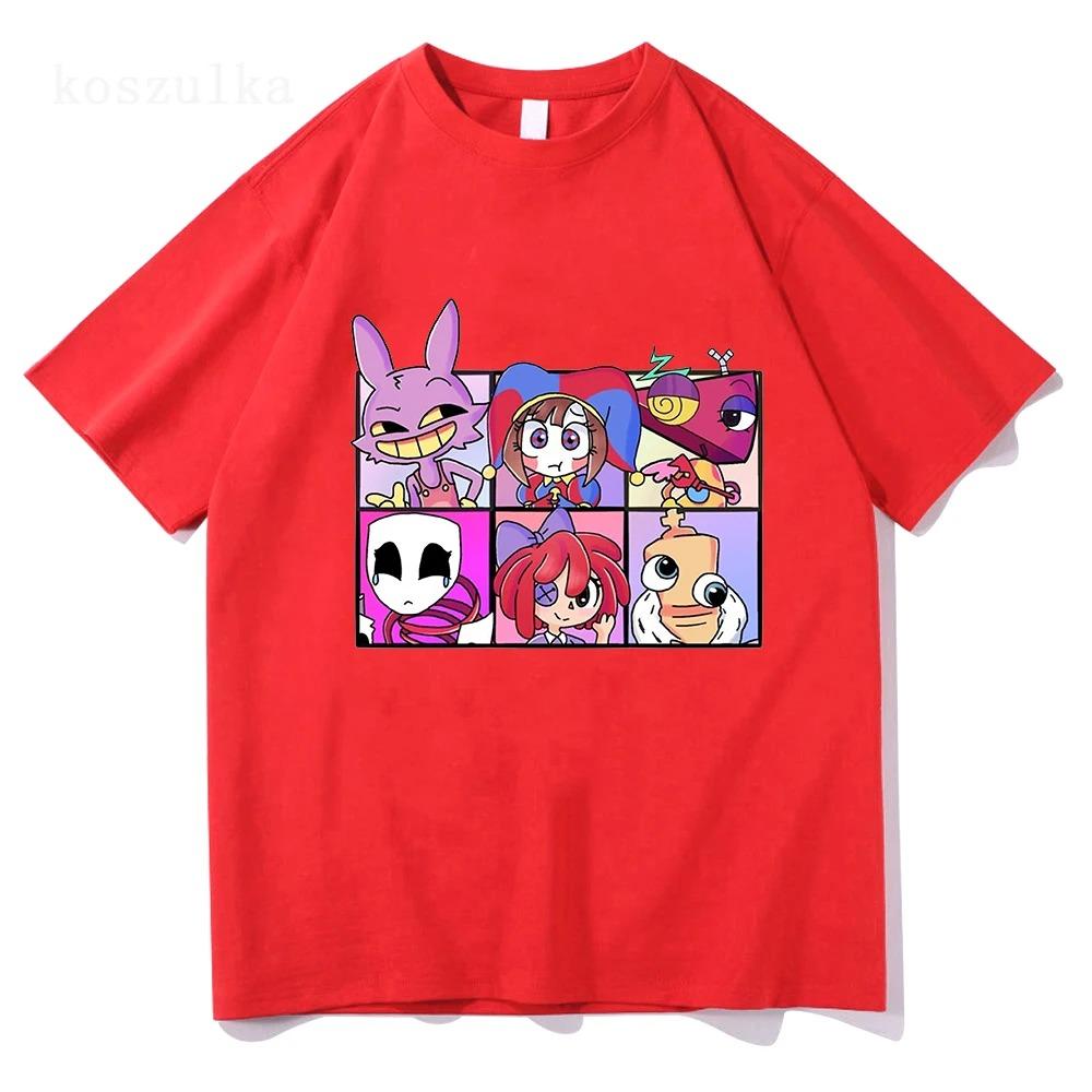 New 2026 Amazing Digital Circus Print T-shirt Boys and Girls Casual High-quality Choice Cotton Short-sleeved T-shirt