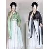 Damen Original Chinesisches Wei Jin Nördliche & Südliche Dynastien Hanfu Set, Kreuzkragen Weite Ärmel Ruqun Po Rock Für den täglichen Gebrauch