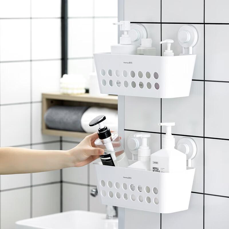 Chahua No-Drill Wall-Mounted Bathroom Storage Basket