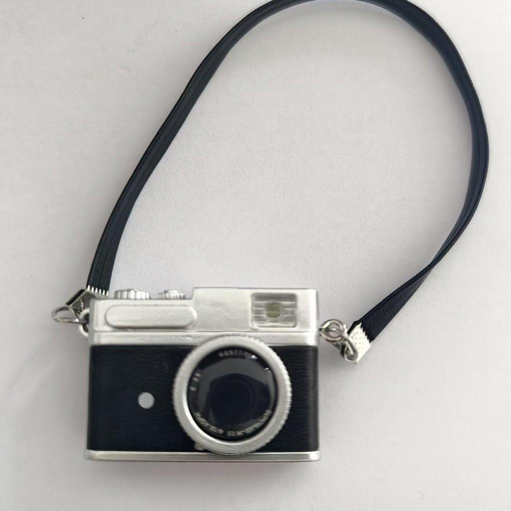 Mini Smiley Face Plush Camera Pendant with Sound & Glow