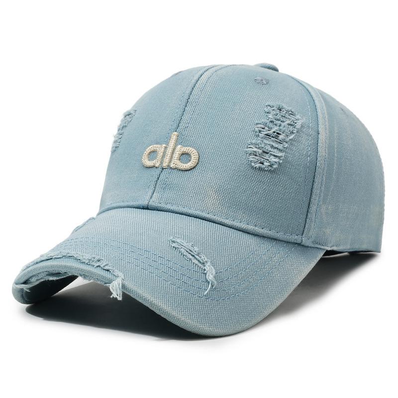 Distressed Baseball Cap Women Unisex Trendy Embroidered Letter Sun Visor Dad Hat