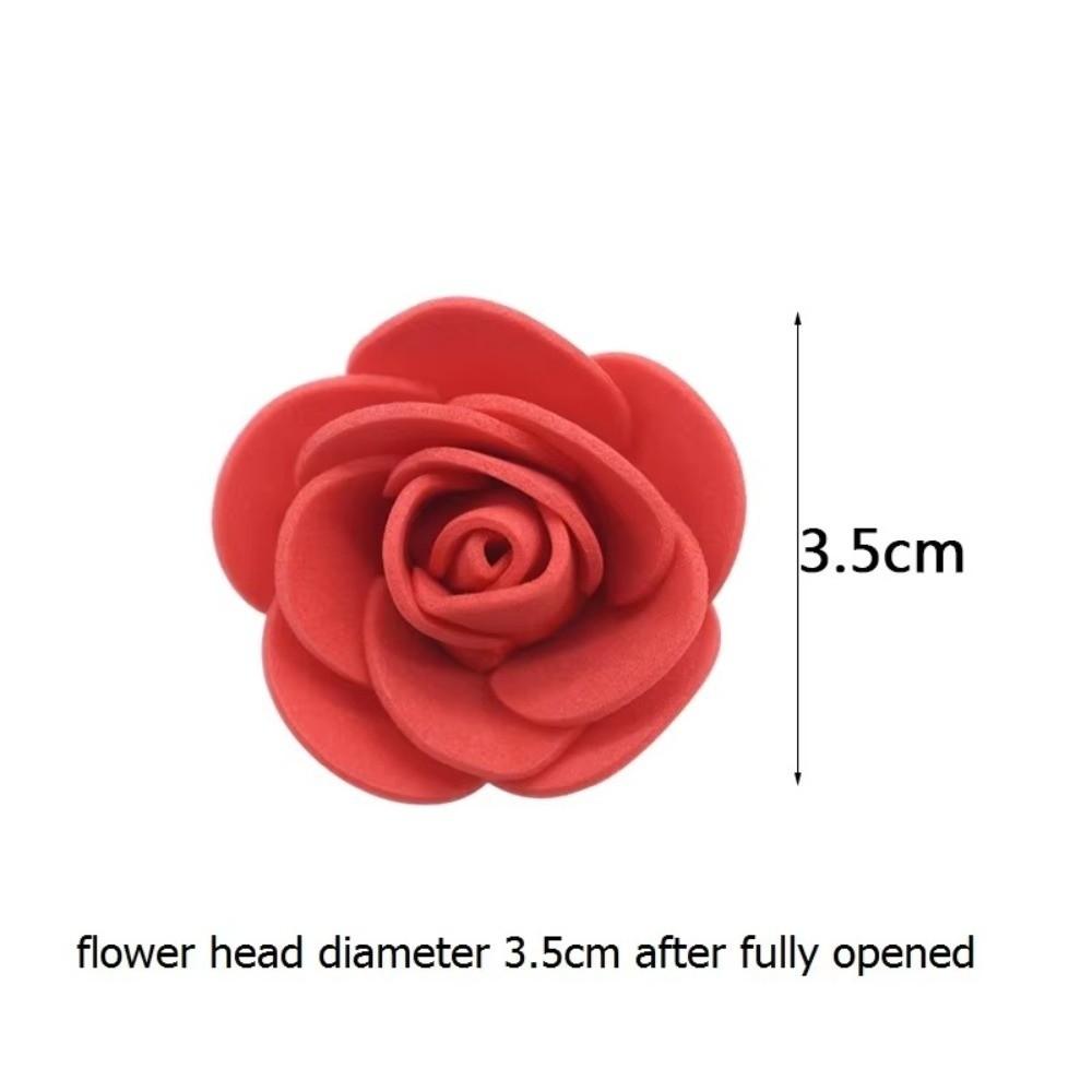 3cm Künstliche Blumen Handgefertigte Blumenmaterialien Schaumstoff Rosenköpfe Valentinstagsrose