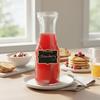 2 Piece 1000 ML Glass Carafe with Lid Wide Mouth Milk Bottle Cold Water Jug  Dinning Table