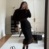 2 Piece Sets Fur Feather Skirts Outfits Women 2026 New Cover Up Shawl Top And Long Skirt Sets Elegant Streetwear Skirts Suits