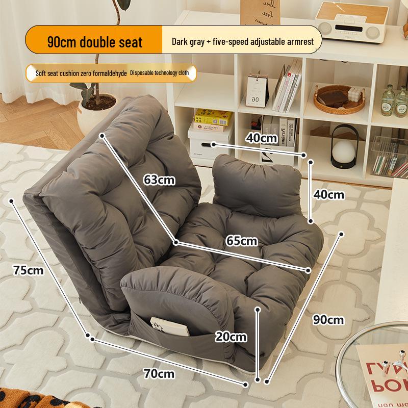 Reclining Tatami Chair: Foldable Single Sofa for Bedroom or Balcony