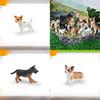 Corgi Pvc Dog Figure For Children Learning Playroom Decor With Durable Material