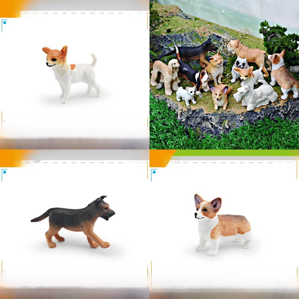 Corgi Pvc Dog Figure For Children Learning Playroom Decor With Durable Material