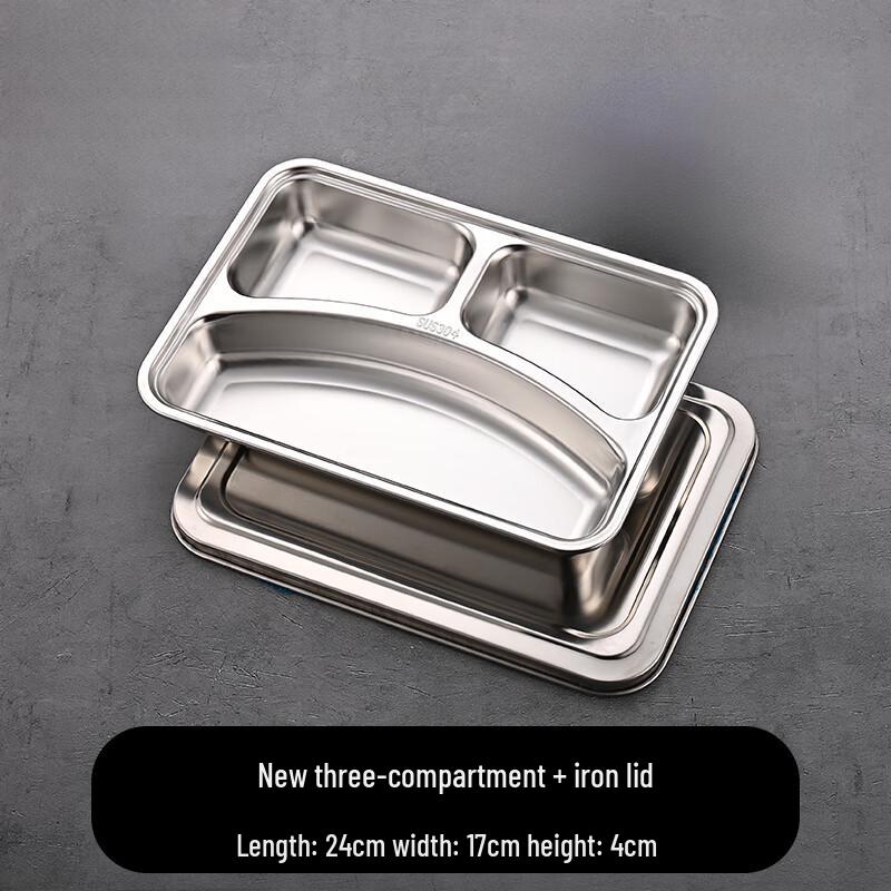 304 Stainless Steel Divided Canteen Lunch Tray