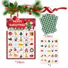 Festive Christmas Bingo Game Cards, 24-Piece Holiday Party Set with Reusable Boards - Family Fun for Xmas & New Year Celebration