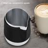 Stainless Steel Coffee Cup Frothing Milk Heat Proof Latte Pitcher Jug (Black)