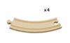 BRIO Curved Rail 170mm (33342) for ages 3 and up [Toy, Wooden Toy, Wooden Rail, Gift for BirthdayChristmas]