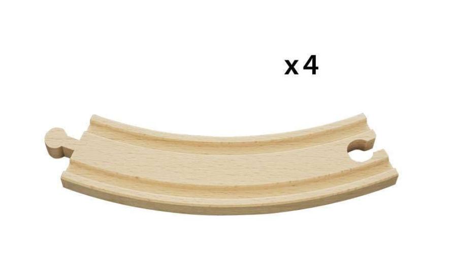 BRIO Curved Rail 170mm (33342) for ages 3 and up [Toy, Wooden Toy, Wooden Rail, Gift for BirthdayChristmas]