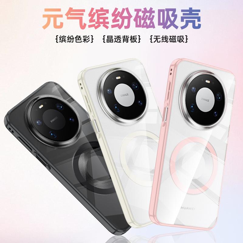 Wlons applies to mate80rs non-yellowing mobile phone case MT80promax transparent magnetic pura90 anti-drop case