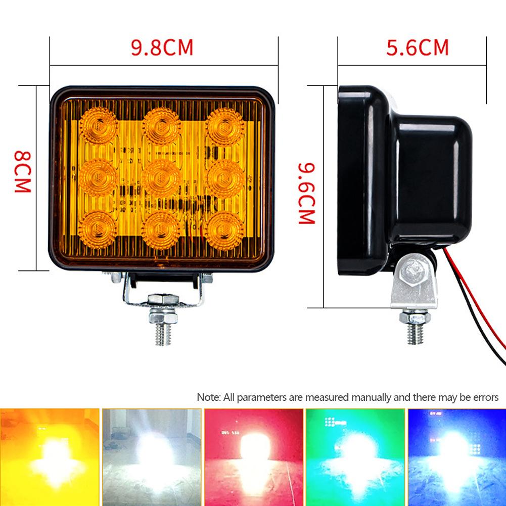 9 LED 5W Spot Work Light 12V 24V Flashing Car LED Spotlight Square Auto Truck Off Road Mini Ledbar atv Offroad Accessories 4x4