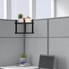 Cubicle Corner Shelf Organizer Stand with Hooks Adjustable Height 2-Layer Metal Shelf Office Corner Bookshelf