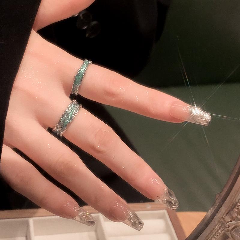 Mint Green High-End Women's Adjustable Knuckle Ring