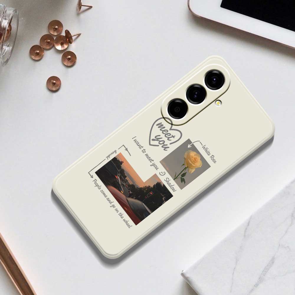 For Samsung Galaxy A56 5G Case Meet You Photo Pattern Printing Straight Edge TPU Phone Back Cover