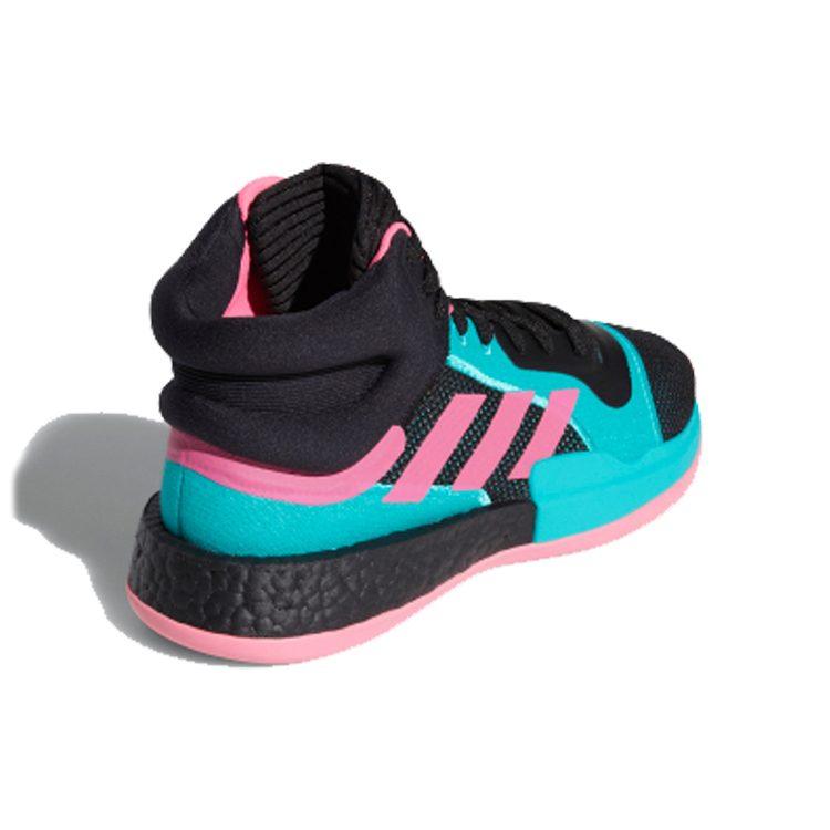 Adidas Marquee Boost Mesh, Leather High top Vintage Basketball Shoes Men's Black Blue Pink EH2373