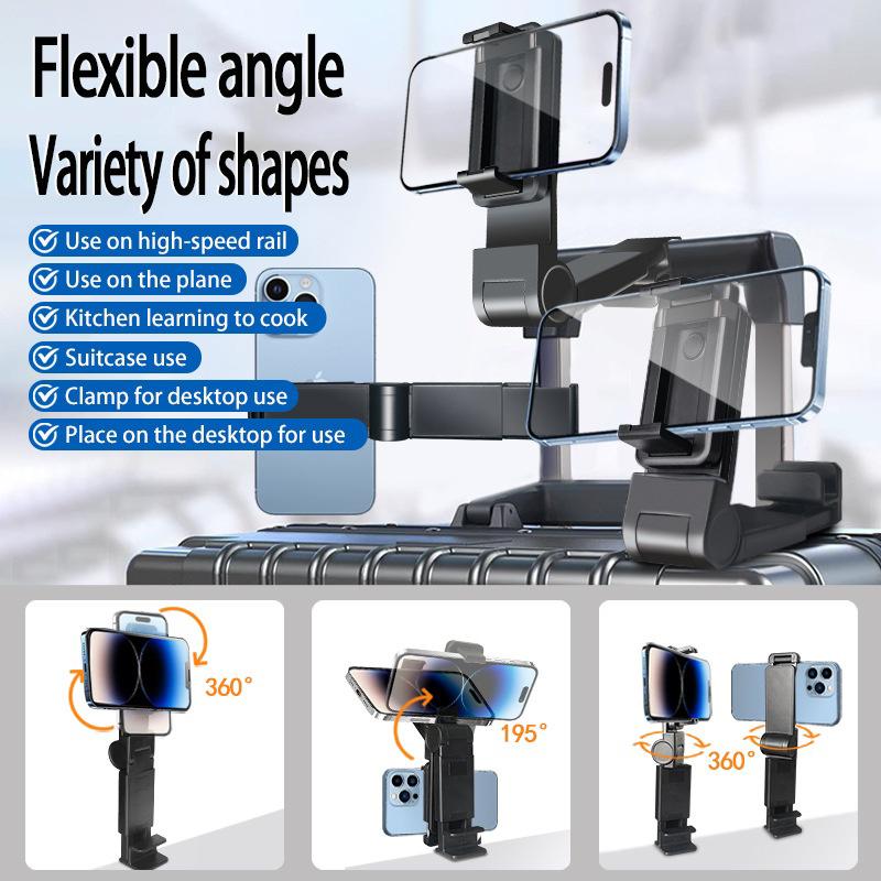 Portable Travel Phone Holder Airplane Train Car Seat Phone Stand Mount Foldable Rotatable Desk Selfie Support For Iphone Samsung