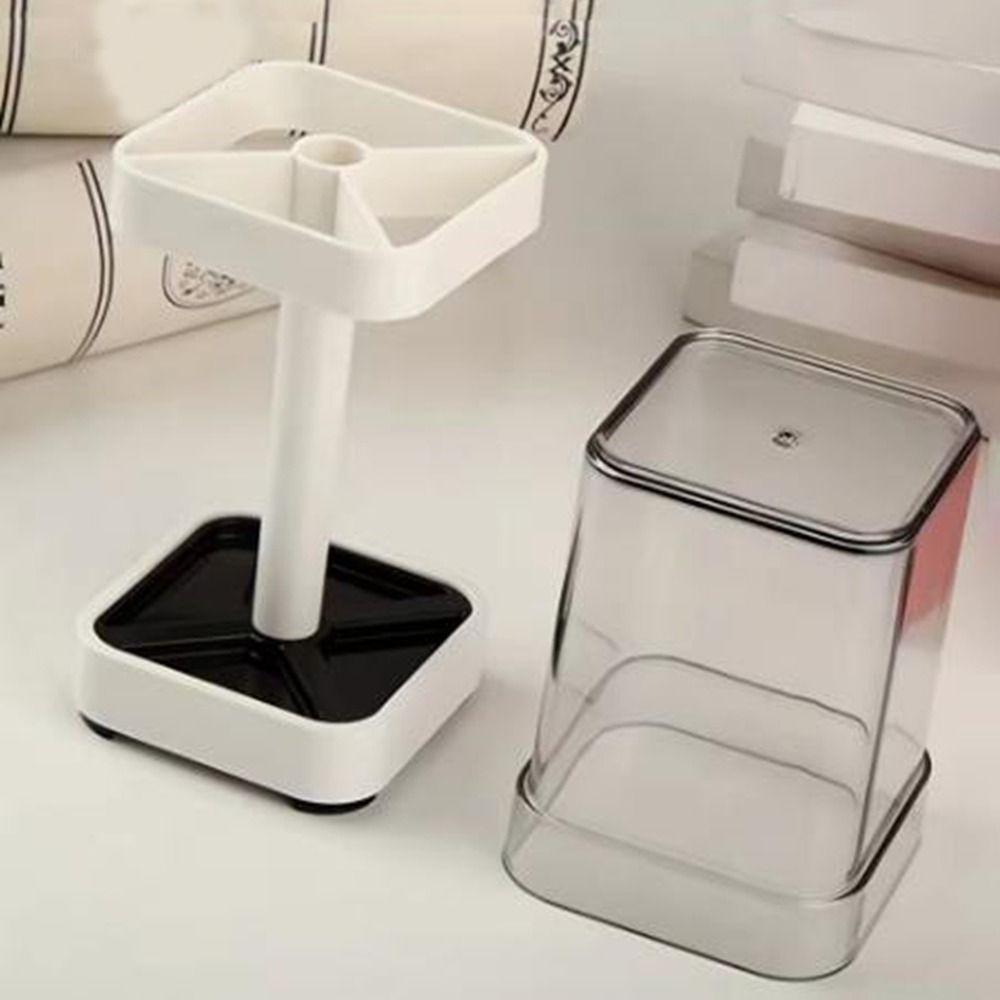 Plastic Toothbrush Storage Rack Dustproof 3 Slots Toothbrush Holder  for Home