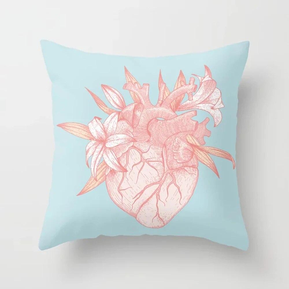 Home Decor Pillowcases Colorful Flower Printed  for Bedroom Living Room