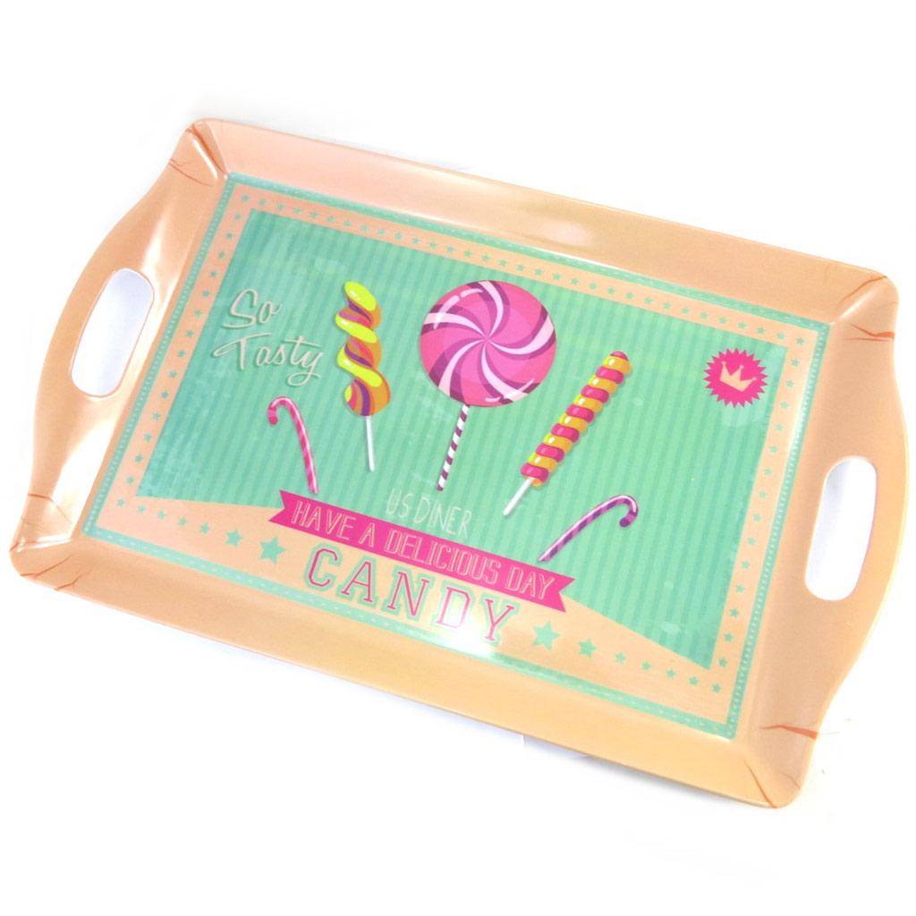 Les Trésors De Lily [M4720] - Stort beigegrønt 'Candy'-brett (50,5x31,5 cm)