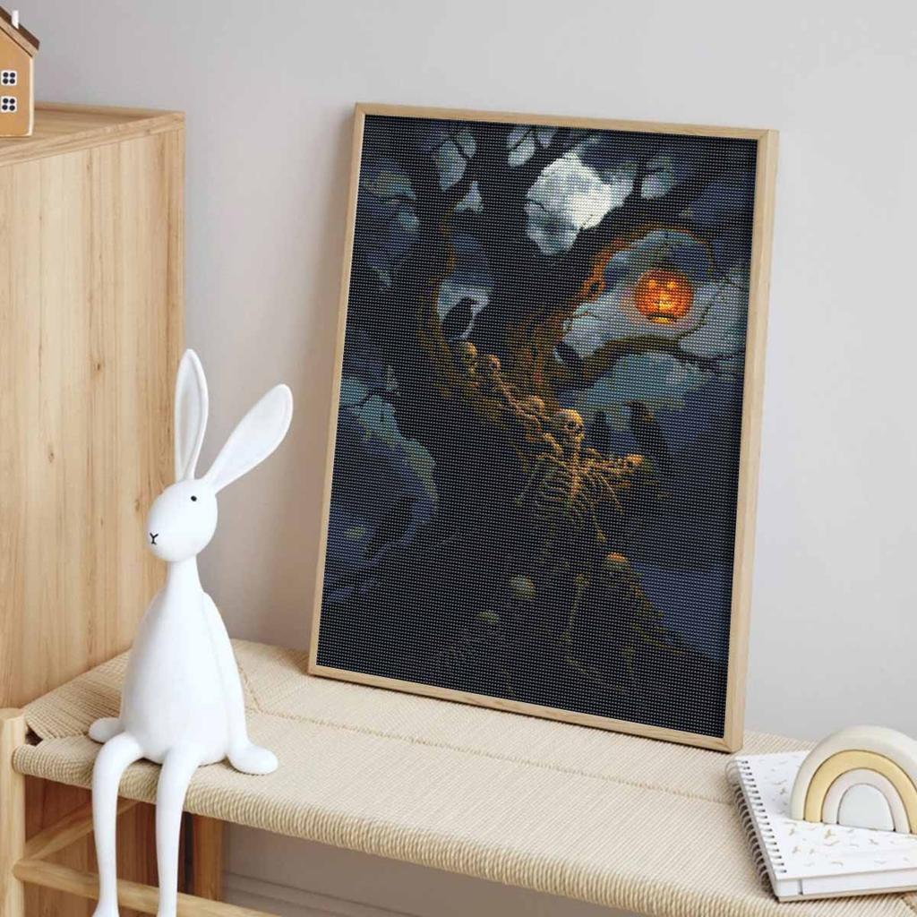 Halloween diamond painting kit spooky forest pumpkin tree handmade diy painting home decoration painting