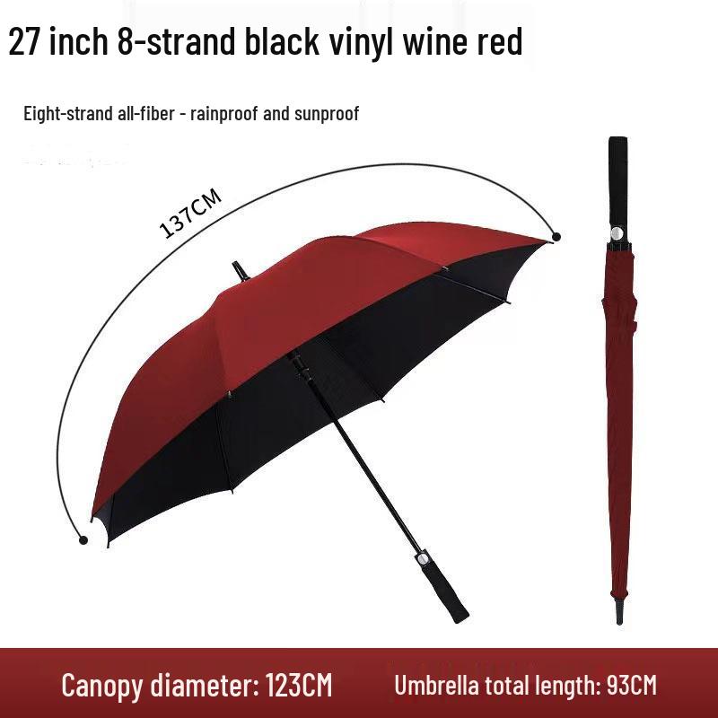 Automatic Golf Umbrella with Long Handle for Business, Custom Logo Printing Available.