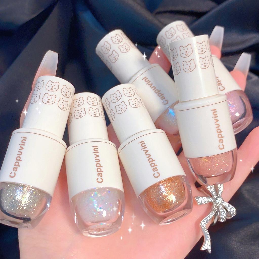 6 barev Glitter Tekutý zvýrazňovač očních stínů Voděodolný Perleťový Lesklý Flitry Ležící Morušový Makeup Kosmetika
