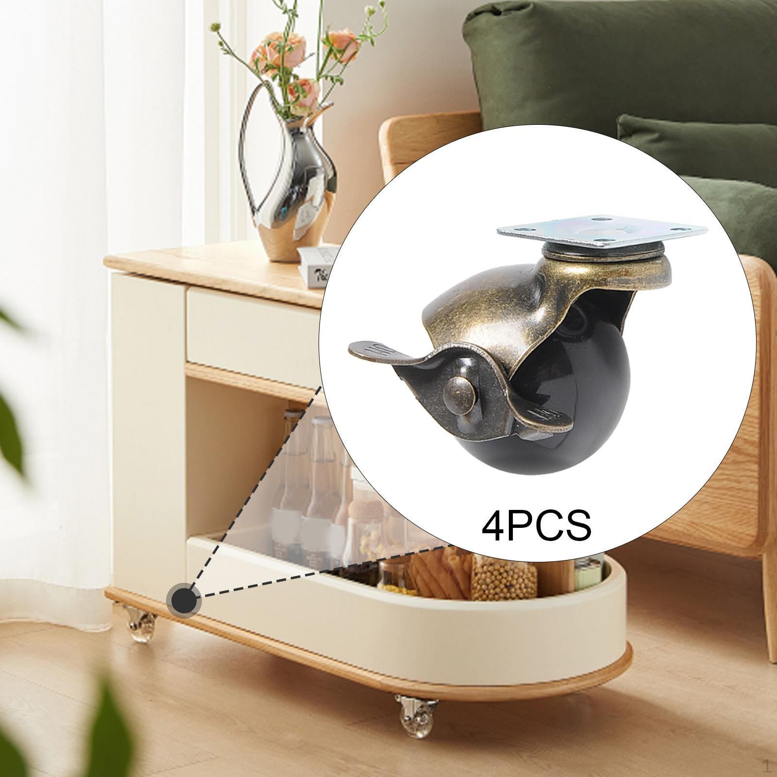 

4 Латунных мебельных колеса с верхней пластиной для дивана, оттоманки, сундука или комода. 2inch