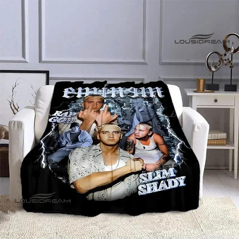 Eminem Hip-hop Singer Printing Blankets Warm Blanket Flannel Blanket Picnic Blanket Blankets for Beds Birthday Gift