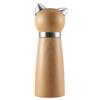 2025+ Manual Pepper Mill & Salt Grinder - Wood Adjustable Refillable Pepper Mill with Cat Design,Cute Kitchen Gift with Handle