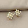 2024 New High-End Square Geometric Earrings: Exquisite Fairy Style, Personalized Design for Women