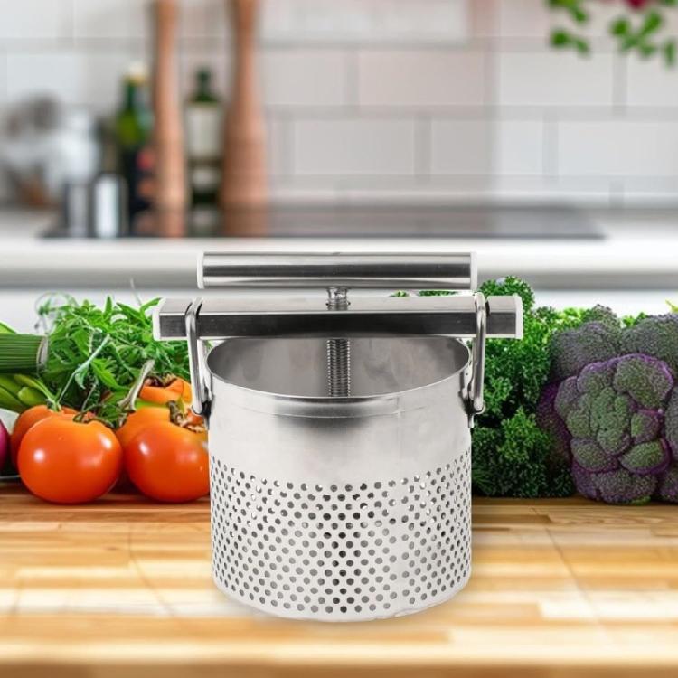 Pressa Manuale Compatta in Acciaio Inossidabile per Disidratare Verdure e Fare Succhi con Funzionamento Facile per Ristoranti