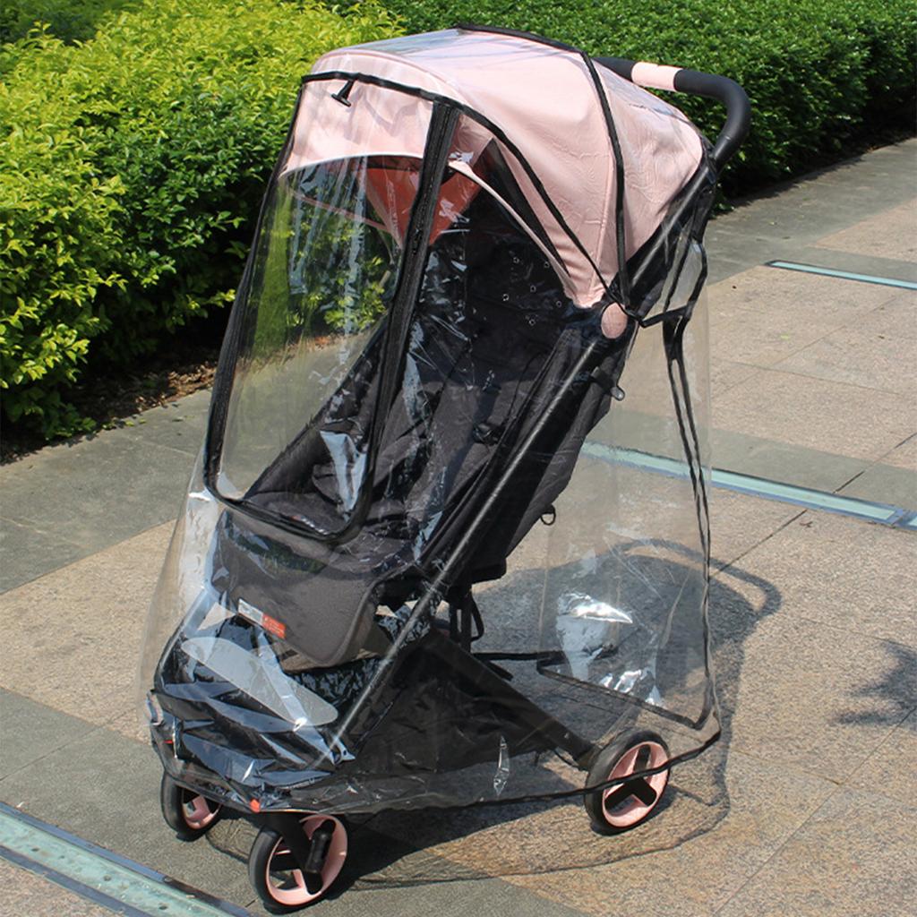 Transparent Baby Stroller Rain Cover Weather Proof & Portable Protective Sleeve Full Protections Cart Rain Guard
