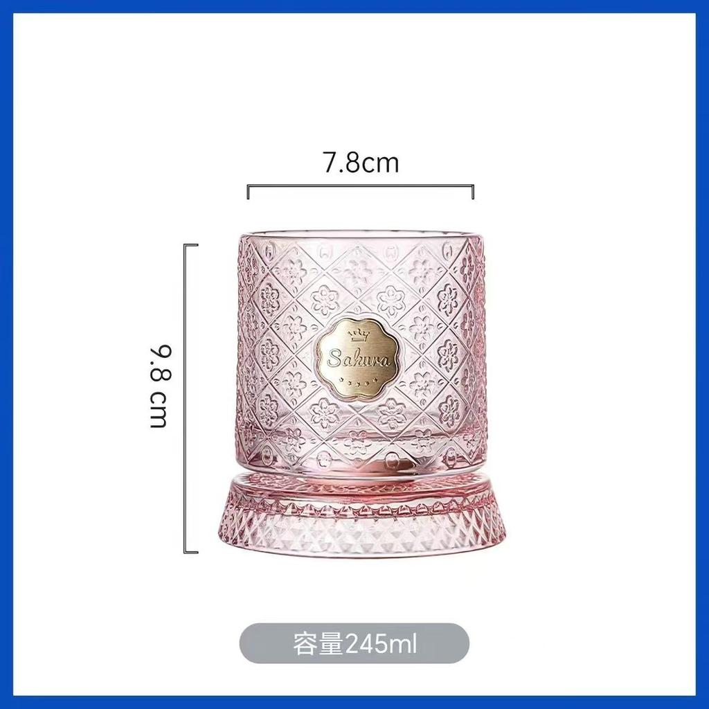 360 Degree Rotating Whiskey Glass Crystal High-end with Base Beer Glass Bar Accessories Wine Glasses Cocktail Glass