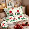 3pc Christmas Gnome Print Coreless Down Duvet Cover, Multiple Sizes, Soft Bedroom Bedding Decoration, Machine Washab