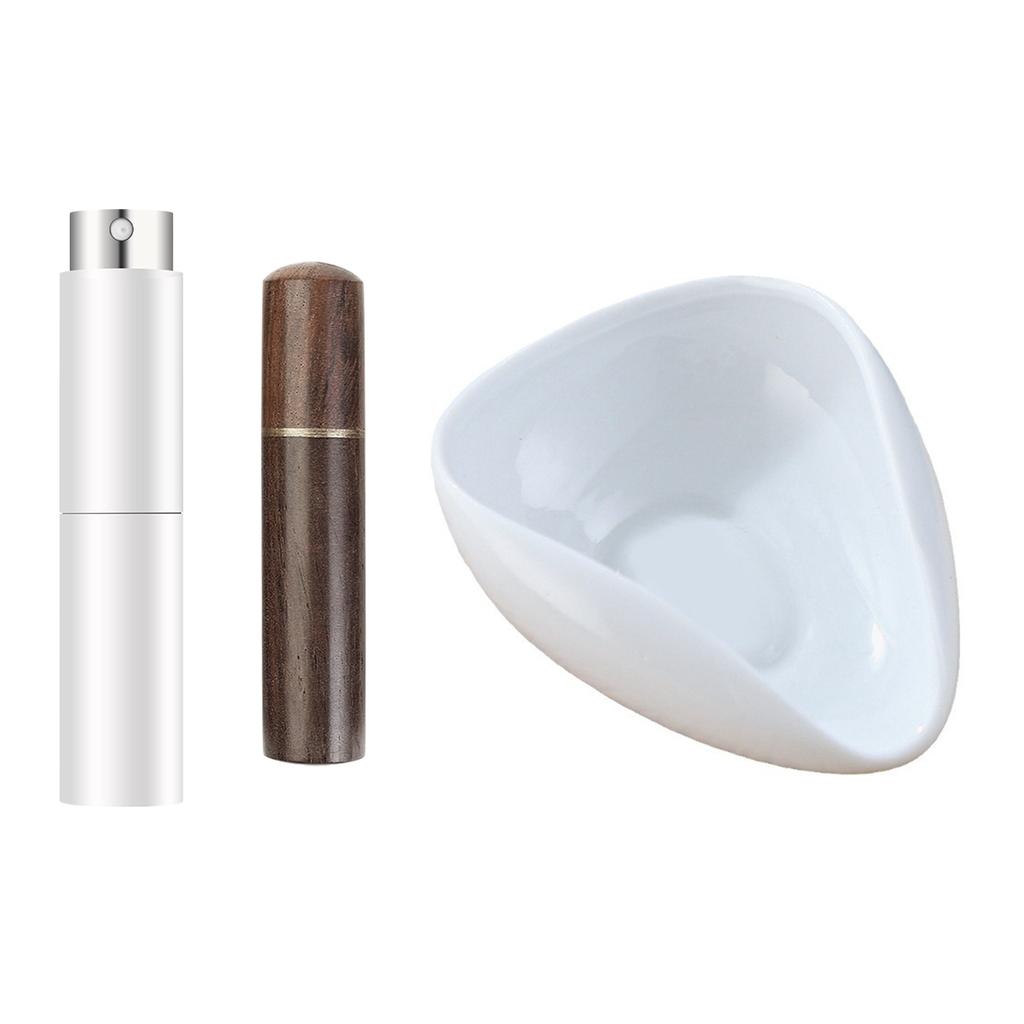 Coffee Bean Dosing Cup Set, Ceramic Coffee Bean Dosing Tray & Spray Bottle and Espresso Coffee Stirrer Tool, Coffee Accessories