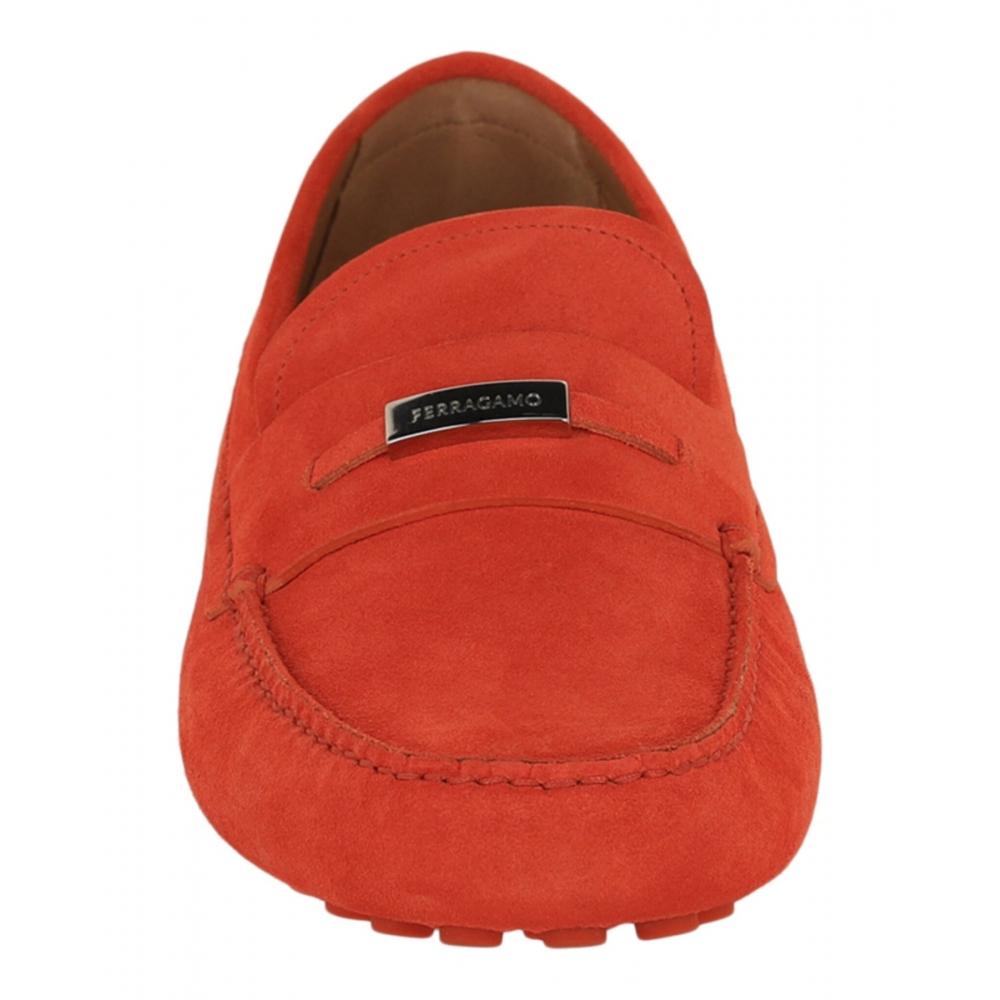 Salvatore Ferragamo Grenoble Suede Drivers Orange