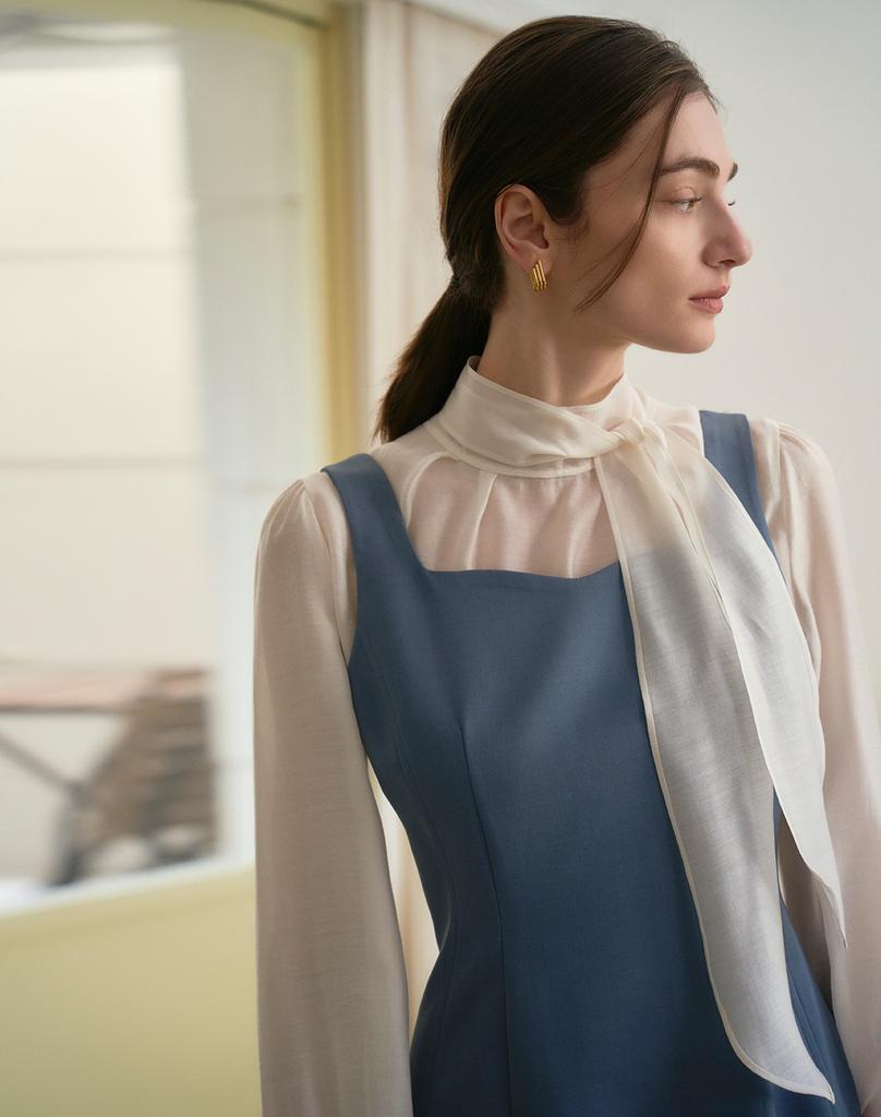GIEMAR Sleeveless Dress Blue Sleeveless Dress Blue
