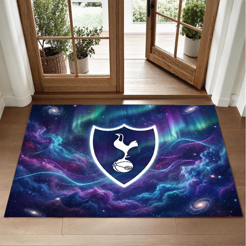 Tottenham Hotspur Design Crystal Velvet Rug Soft Decorative Mat for Bedroom Entrance