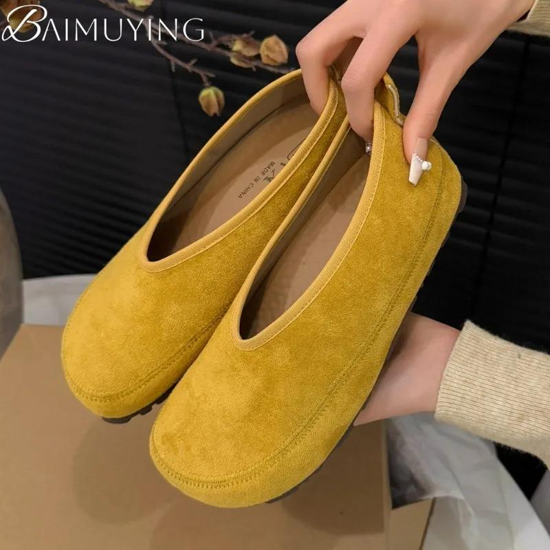 Fashion Flat sandals women's casual loafers 2025 trendy summer new suede comfortable walking shallow mouth sports women's shoes