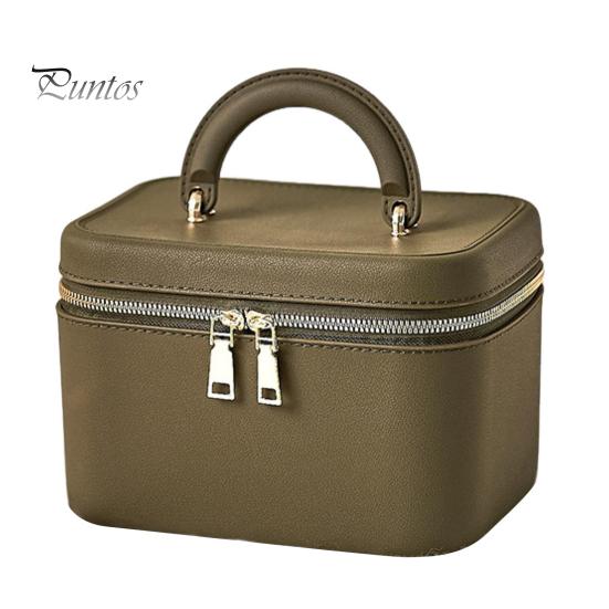 Travel Toiletry Bag with Handle Large Capacity Zipper Closure Waterproof Portable Cosmetic Bag Makeup Organizer