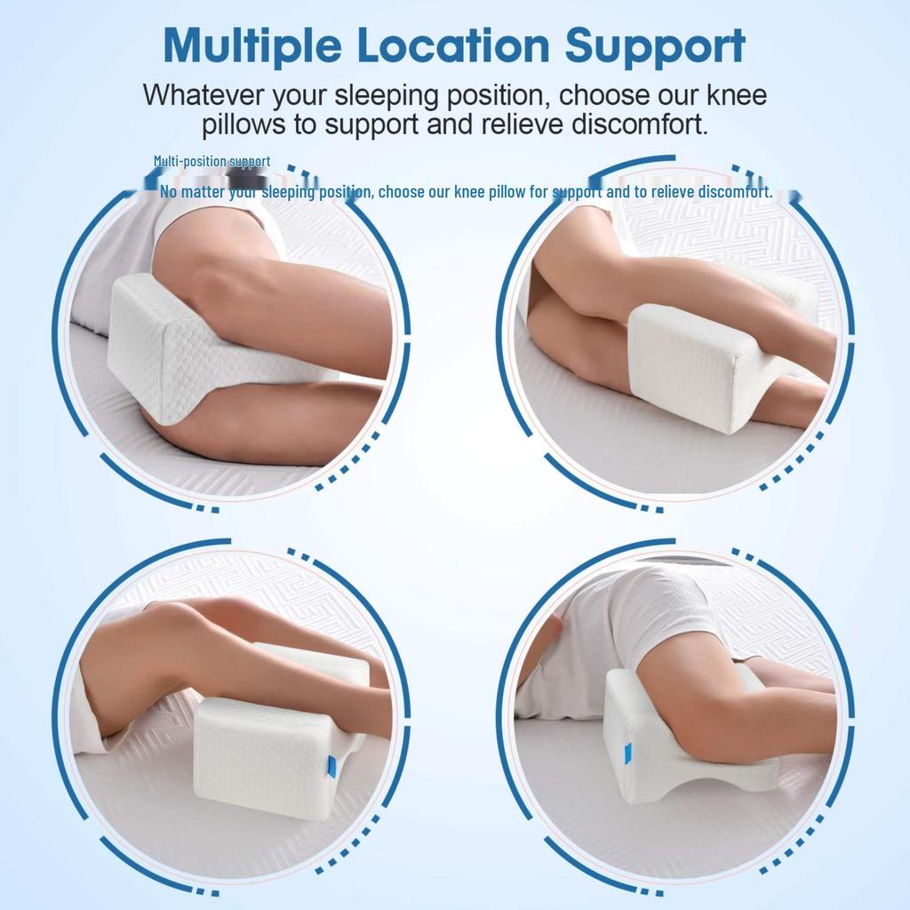 Ergonomic Memory Foam Knee Pillow for Pressure Relief and Pregnancy Support