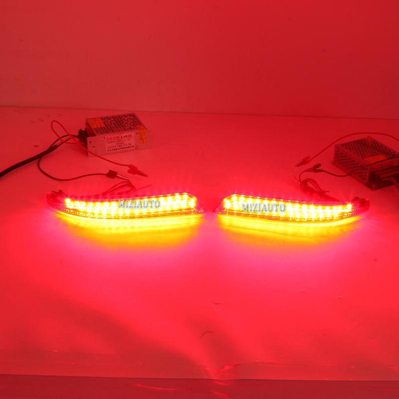 Rear Brake Tail Lights For Nissan Almera Bluebird Sylphy 2009-2011 LED Rear Bumper Reflector Lamps Turn Signal Fog Lamp