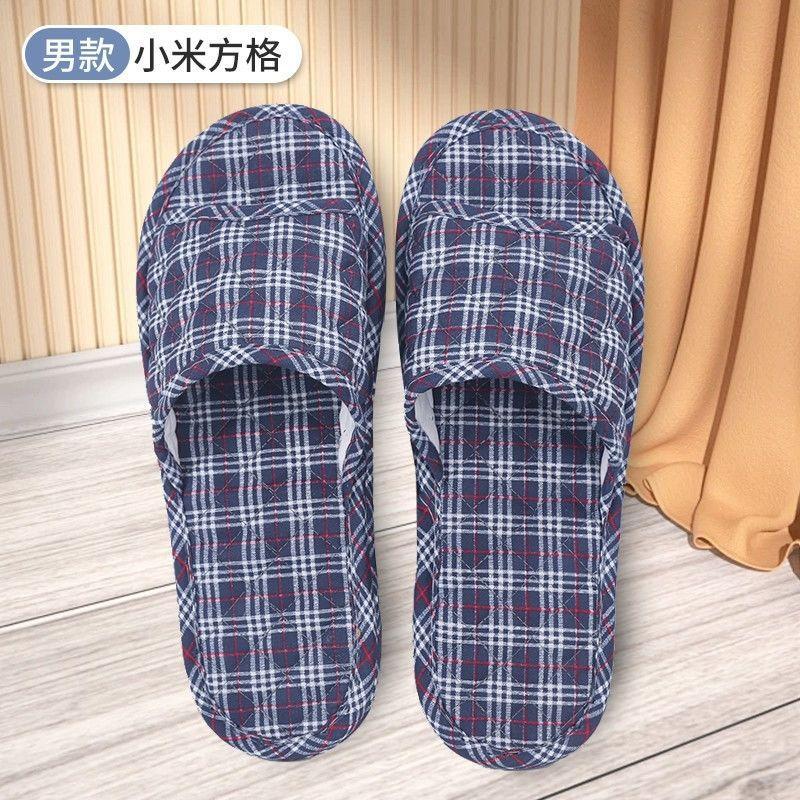Flower pattern color matching cotton cloth bottom slippers home silent non-slip non-slip pad machine sewing light and versatile tide