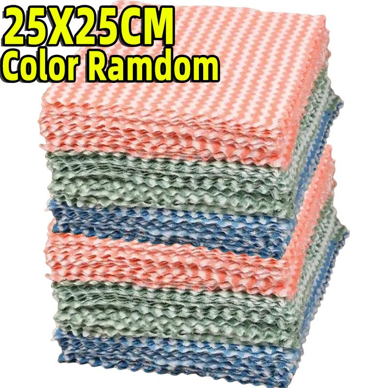 1/10 ks Zesílená utěrka na nádobí z korálového rouna Neulpívá na oleji Kuchyňská domácí Absorbuje vodu bez pouštění chloupků Houbička Hadřík