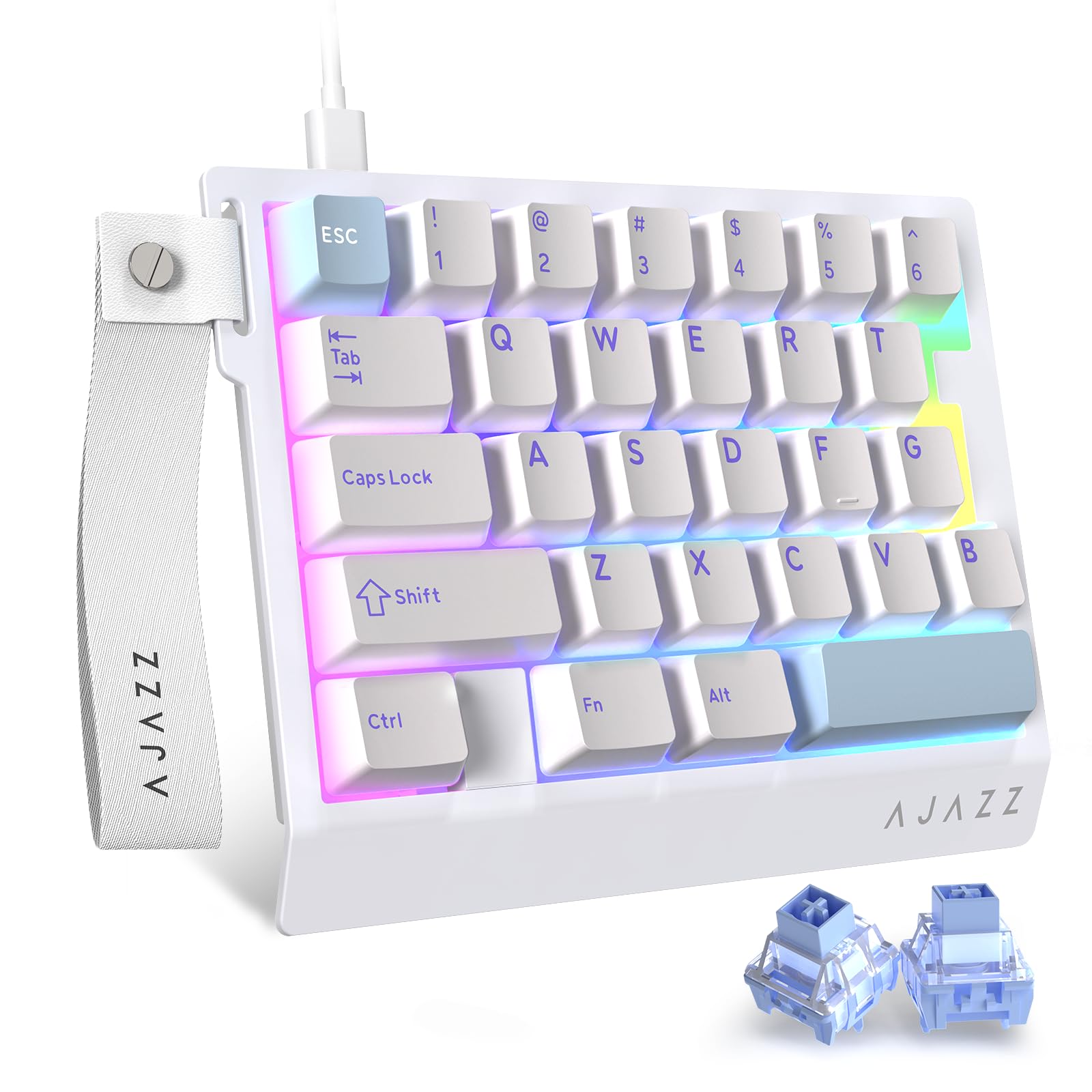 

AJAZZ AK029 Gaming Mechanical Rapid Trigger Magnetic 8000Hz Polling RT Aluminum Alloy RGB Customizable Ergonomic One-Handed Keyboard, Keyboard,