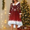 Christmas Party Printed Dresses For Women Vintage Christmas Midi Dress Casual Dresses Cocktail Dress Party Festive Dresses